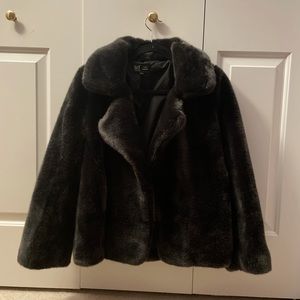NWOT Faux Fur Zara TRF Coat Size S